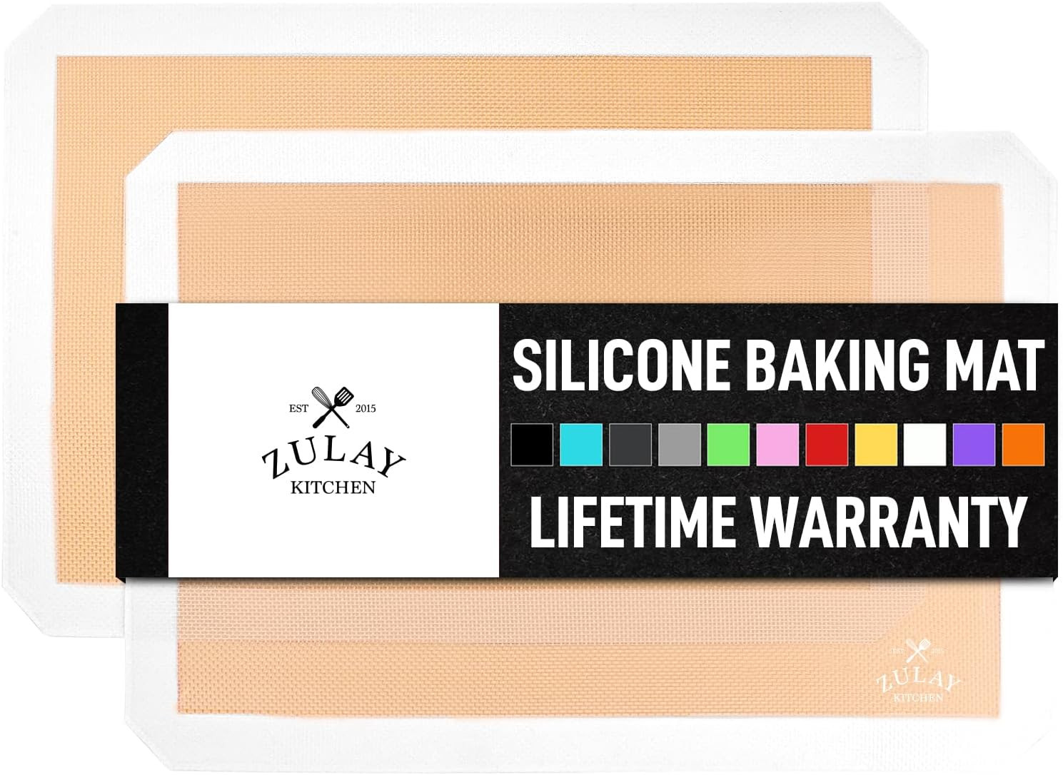 (2 Pack) Reusable Silicone Baking Mat Sheet Set | Shop Simon