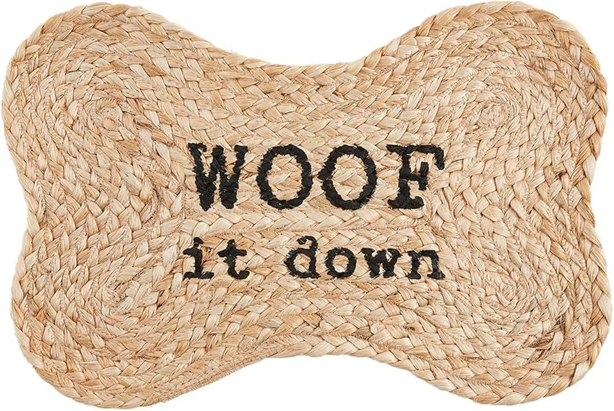 Amazon.com: Mud Pie Jute Dog Bowl Mat, Dine Dash : Everything Else | Amazon (US)