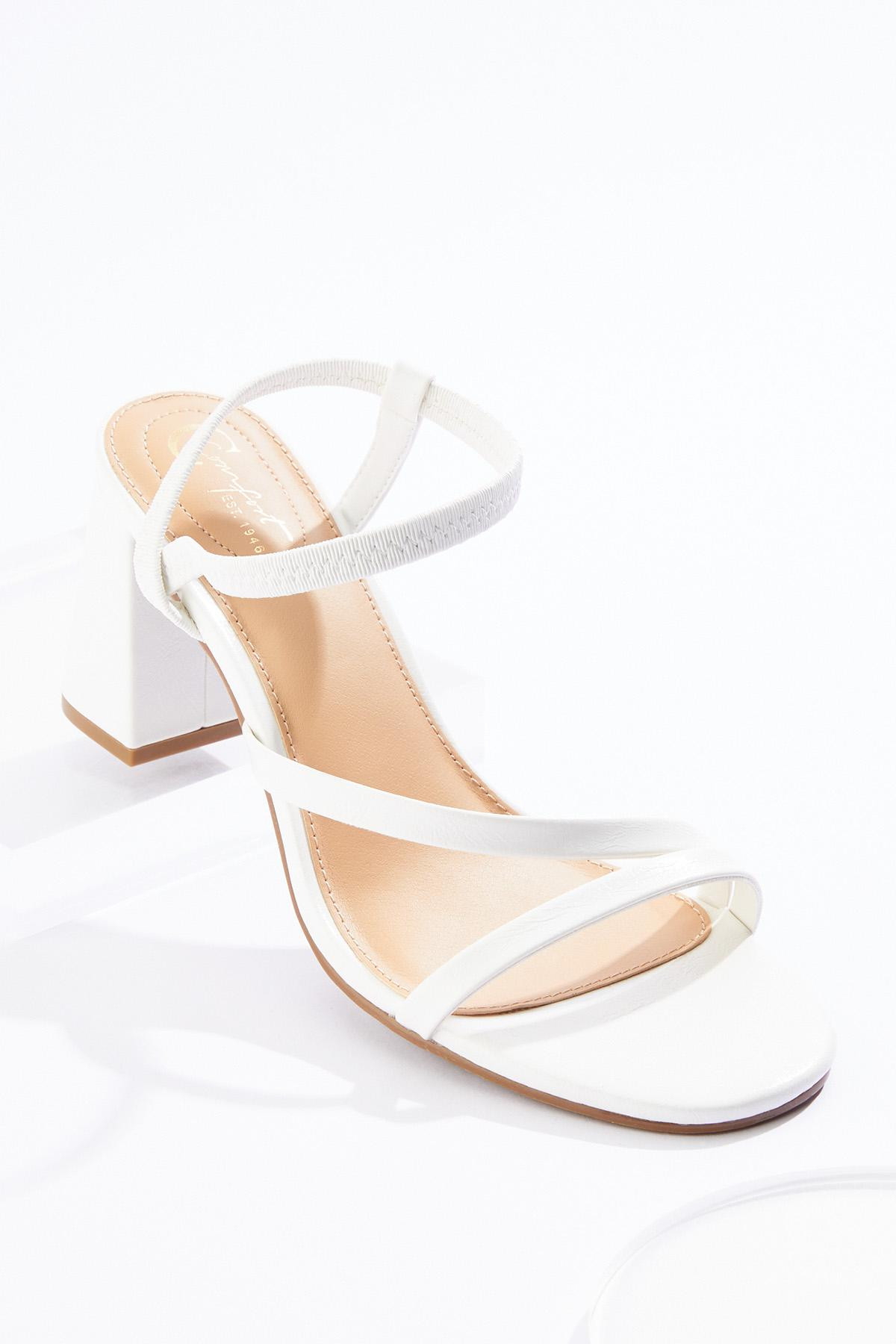 Asymmetrical Stretch Block Heels | Cato Fashions