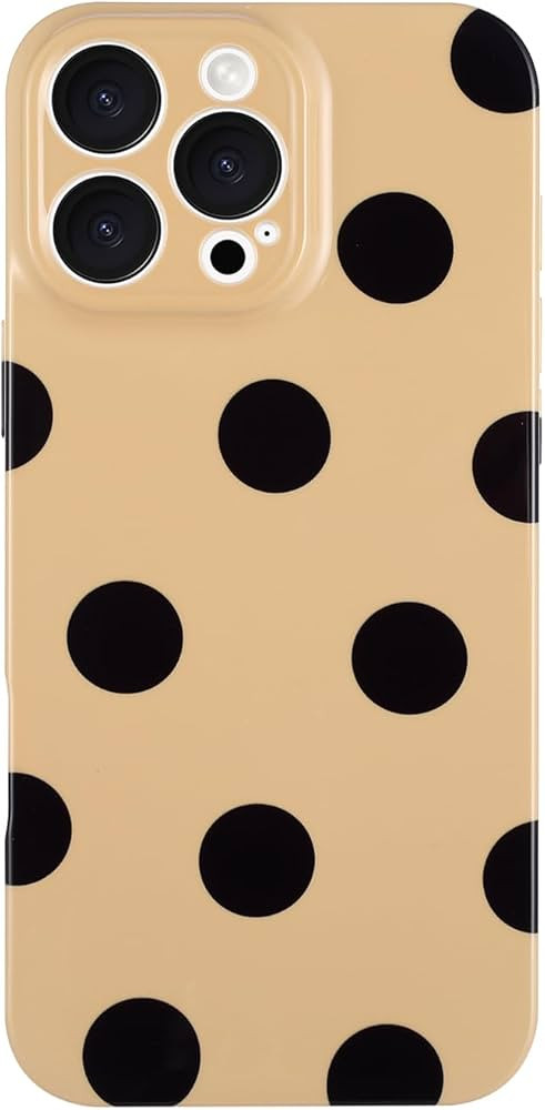 Compatible with iPhone 14 Pro Case, Cute Polka Dot Glossy Design for Women, Shockproof Soft TPU a... | Amazon (US)