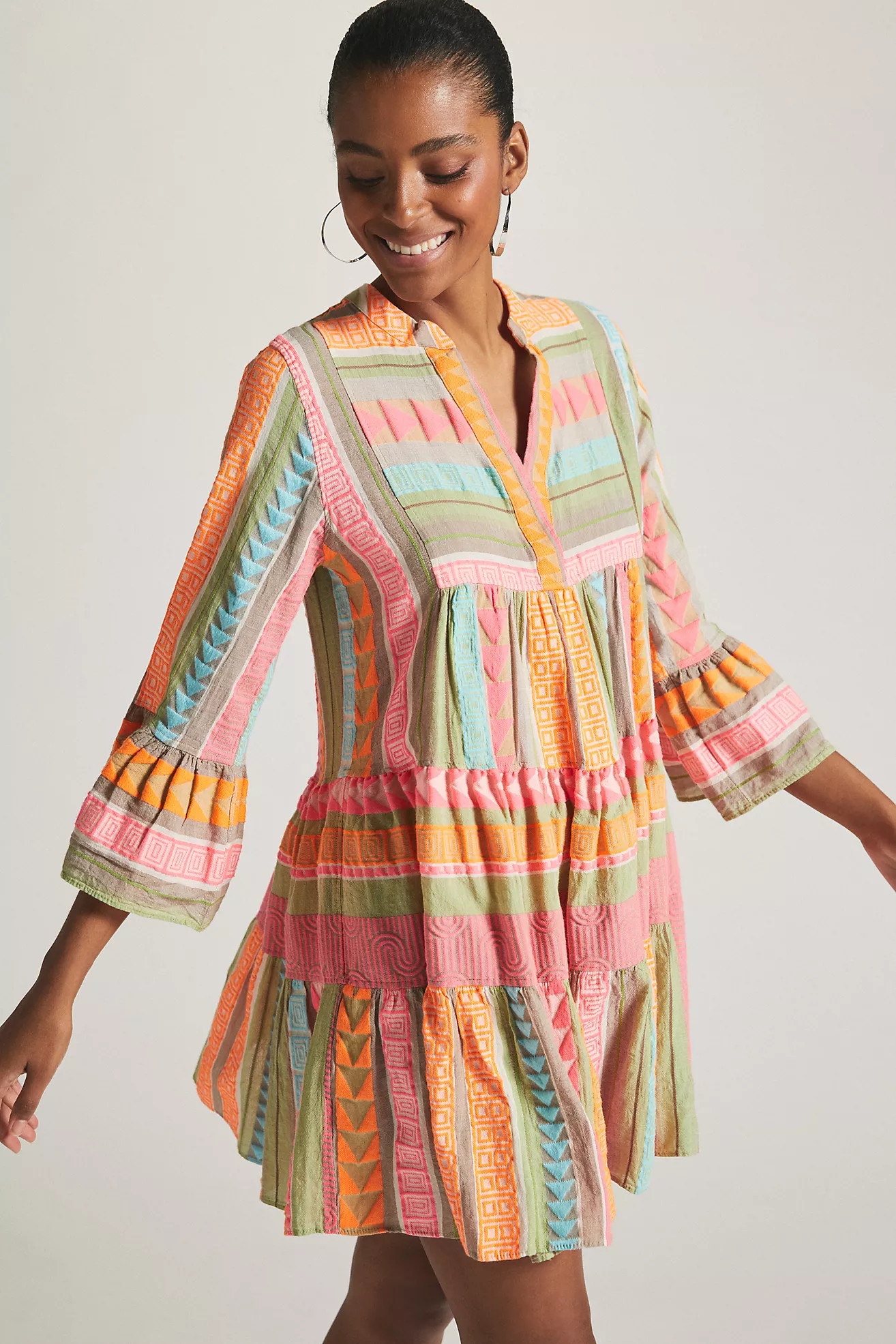 Devotion Twins Embroidered Ella Tunic Dress | Anthropologie (US)