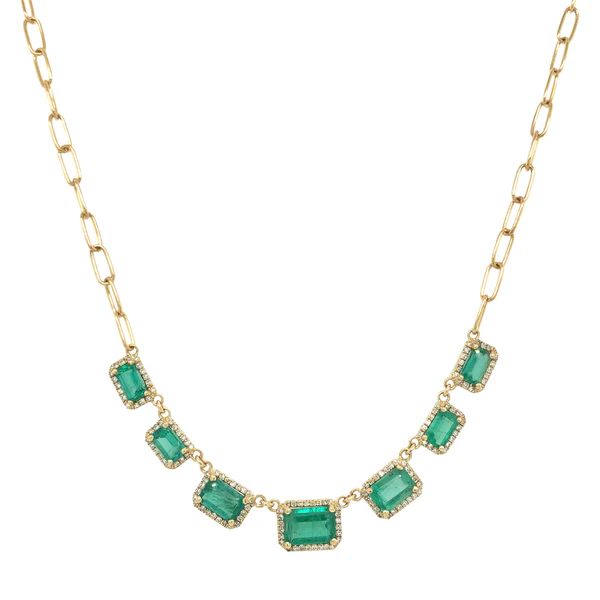 Diamond & Emerald Necklace | Jennifer Miller Jewelry