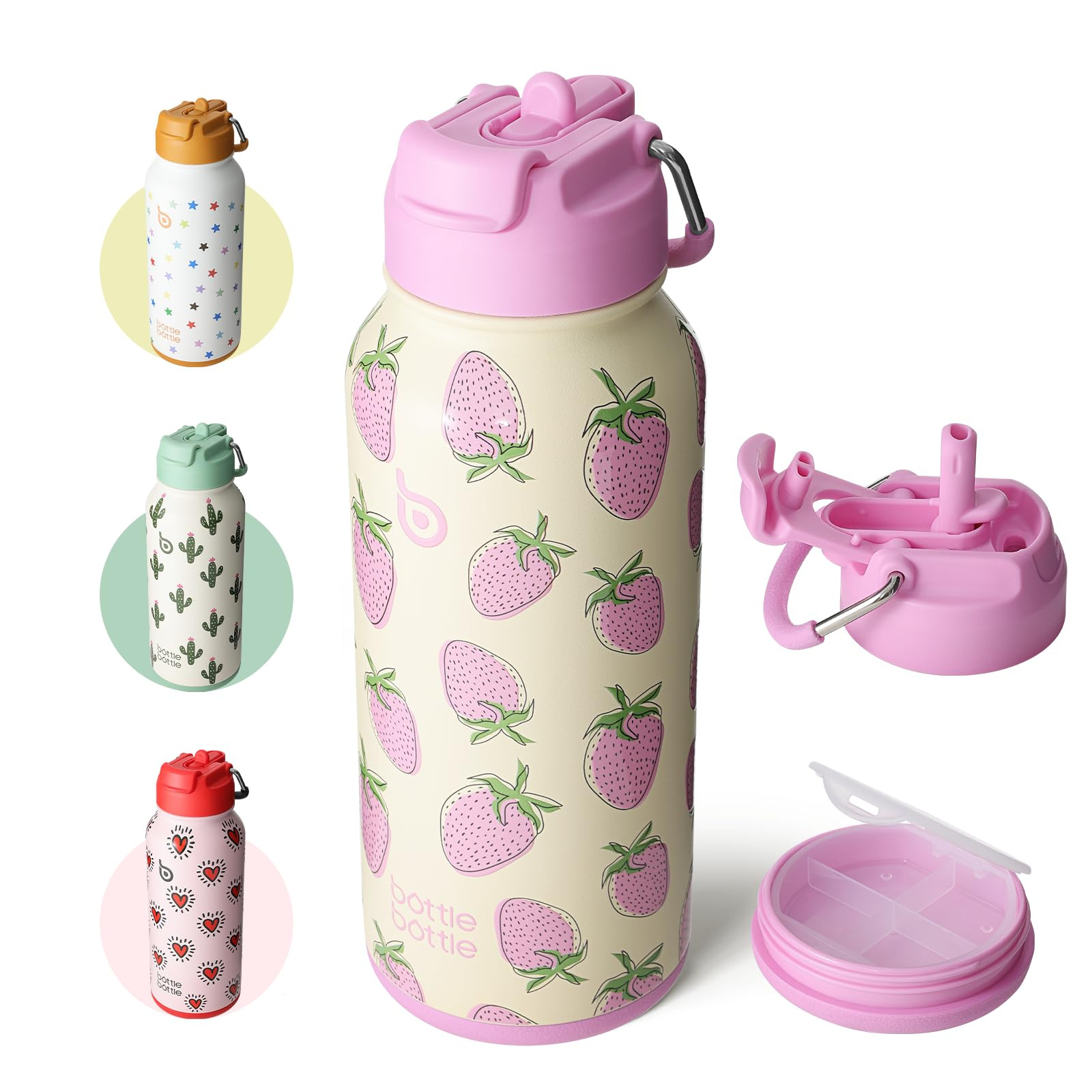 BOTTLE BOTTLE 32oz Insulated Water Bottle Stainless Steel Sport Water Bottle with Straw Dual-use ... | Amazon (US)