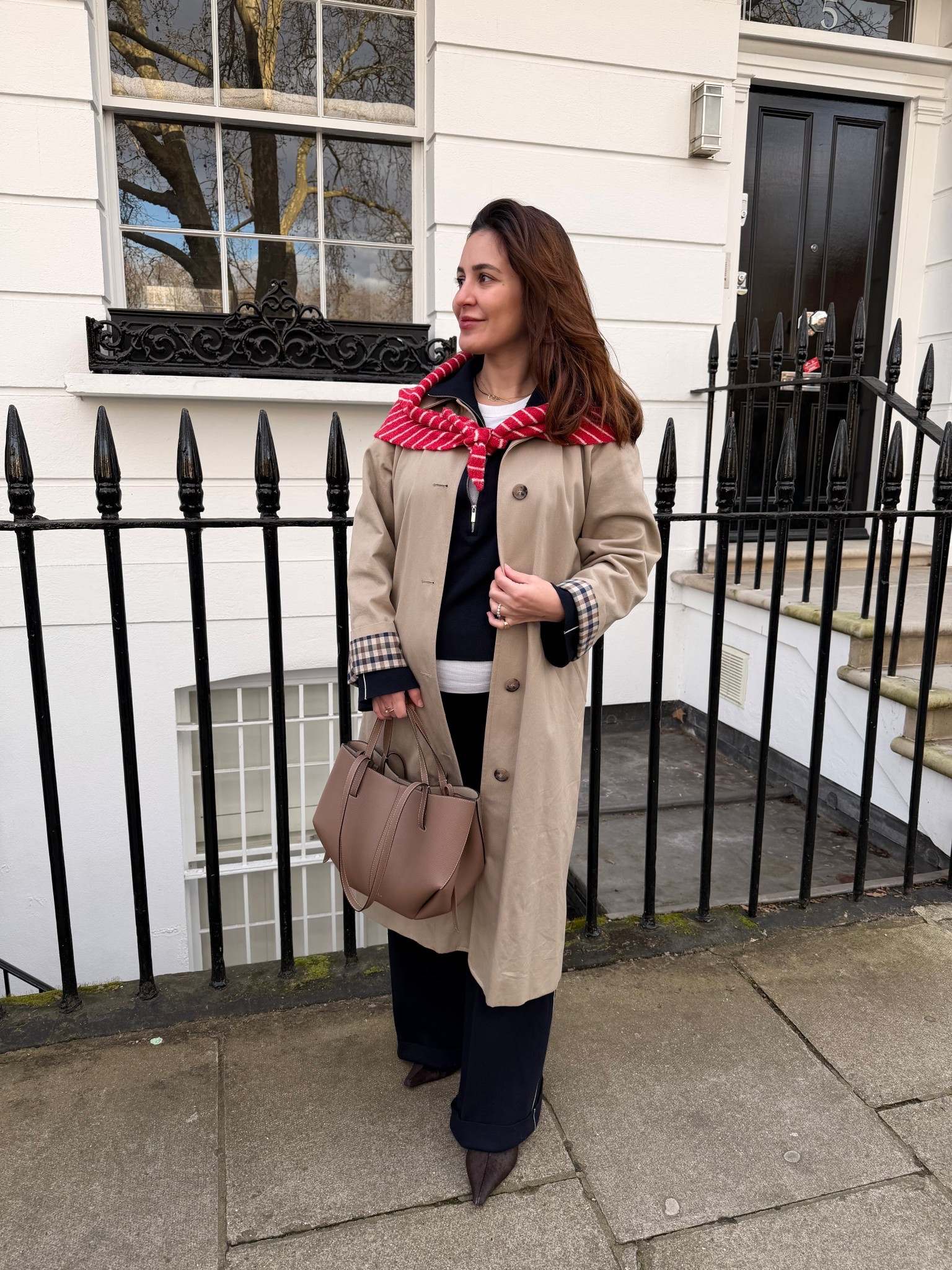 Spring Outfit = Mango set + trench coat + scarf #trenchcoat

#LTKspring