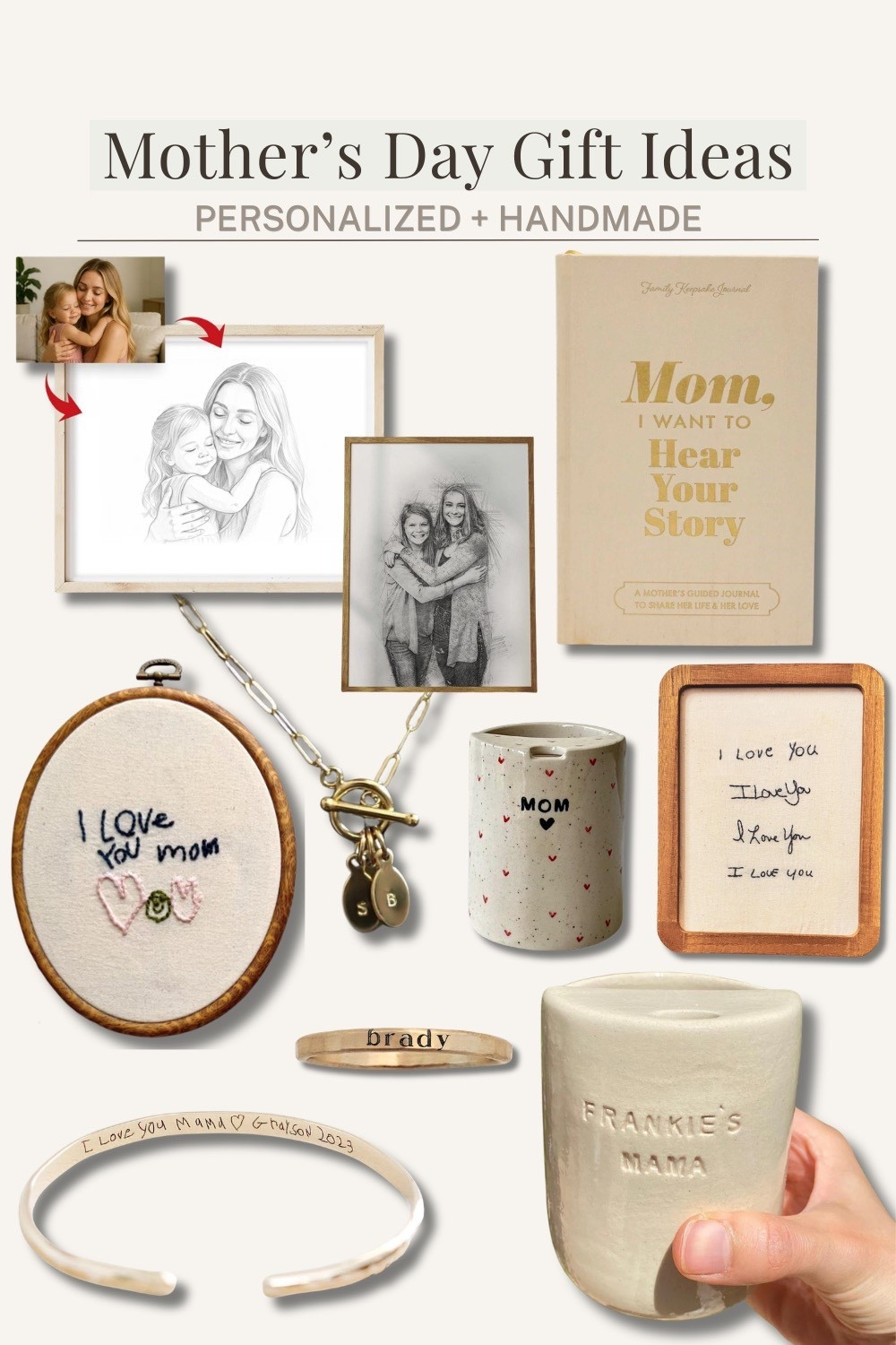 Mother’s Day gifts that feel extra special 🤍

If you’re looking for something meaningful (not just another gift), these personalized + handmade finds are SO thoughtful:

• Custom line drawing portraits from your favorite photos
• Handwriting keepsakes (turn their writing into art 🥹)
• Personalized jewelry with names or initials
• Memory journals to capture her story forever
• Handmade mugs + keepsakes that feel one-of-a-kind

These are the gifts she’ll actually keep forever… not just use for a season ✨

Perfect for moms, grandmas, or anyone who loves sentimental + meaningful pieces

#LTKGiftGuide #MothersDayGifts #PersonalizedGifts #SentimentalGifts #CustomGifts #AmazonFinds #GiftIdeasForMom #MeaningfulGifts #HandmadeGifts #LTKFinds

#LTKMothersDay #LTKmomlife