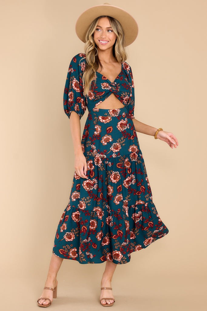 Olivia Multi Midi Dress | Red Dress 