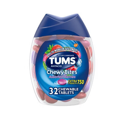 Tums Chewy Bites Extra Strength Antacid Assorted Berry 32ct | Target