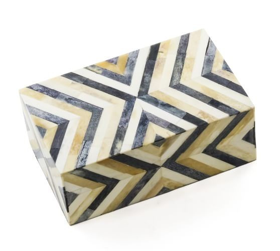 Naples Ivory/Brown Decorative Box | Pottery Barn (US)