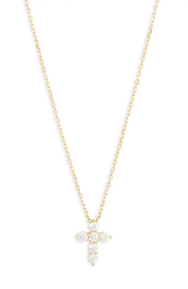 Argento Vivo Sterling Silver Cubic Zirconia Cross Pendant Necklace | Nordstromrack | Nordstrom Rack