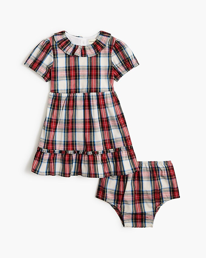 Baby &amp; toddler girls' tartan ruffleneck dress | J.Crew Factory