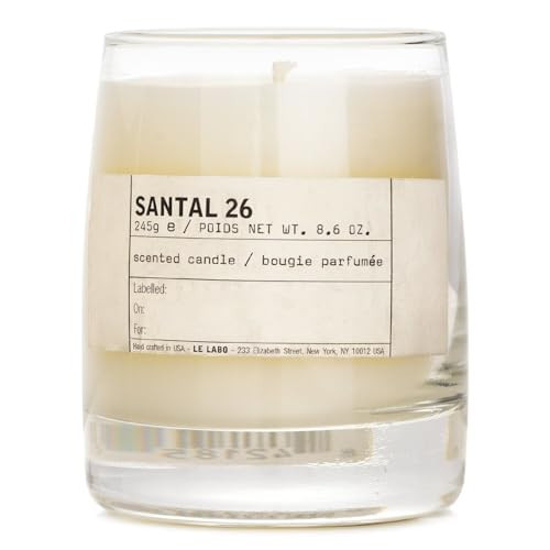 LE LABO Santal 26 Scented Candle 245 Grams 8.6 Ounce Glass jar Boxed Made in USA, Cream | Amazon (US)