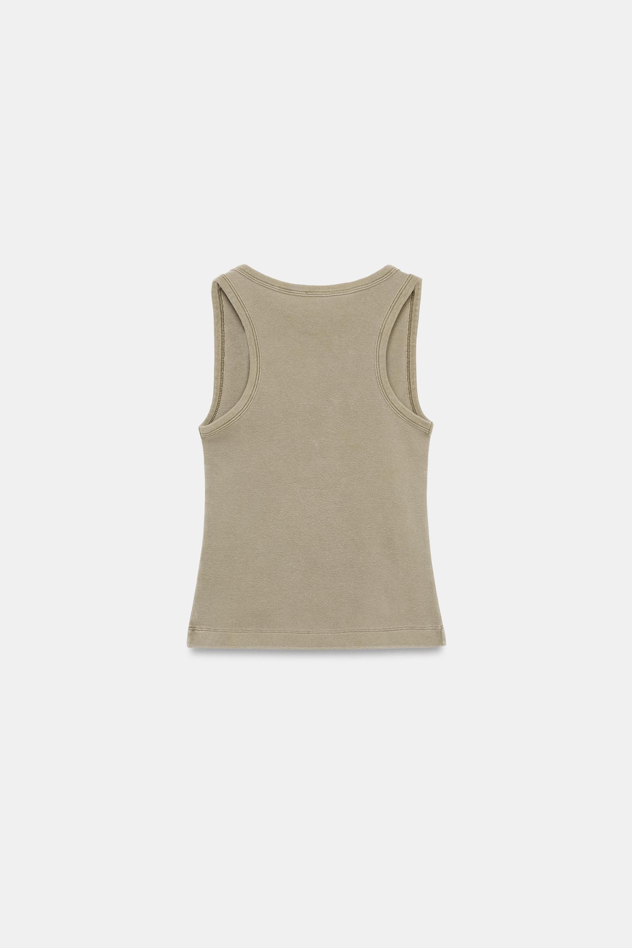 FADED-EFFECT RUSTIC TOP | Zara UK