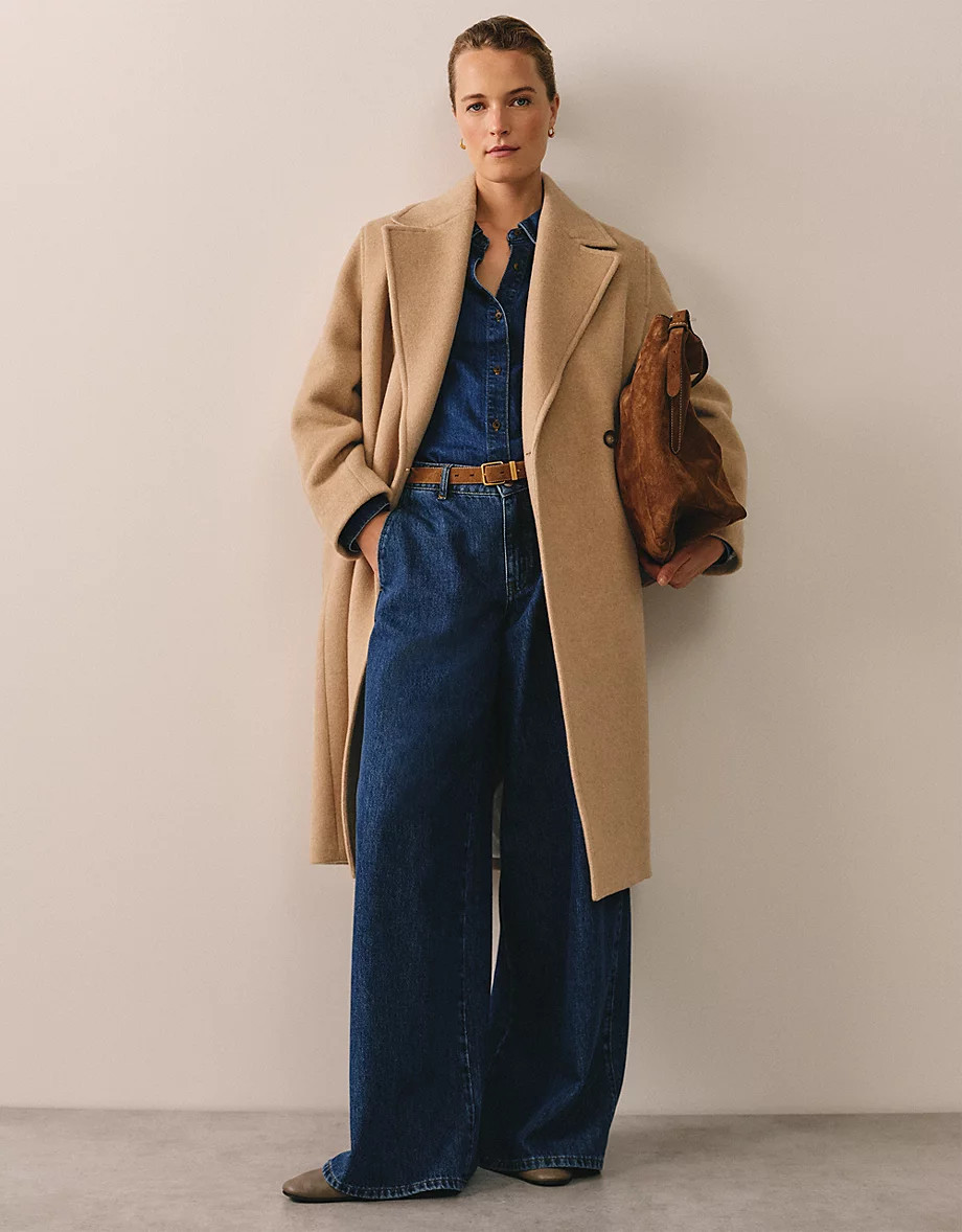 Wool Double Breasted Coat | The White Company UK & ROW