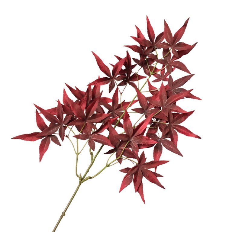 Cheers.US 2 Pcs Artificial Plants Fall Maple Leaves Stems Red Thanksgiving Fall Decor Silk Maple ... | Walmart (US)