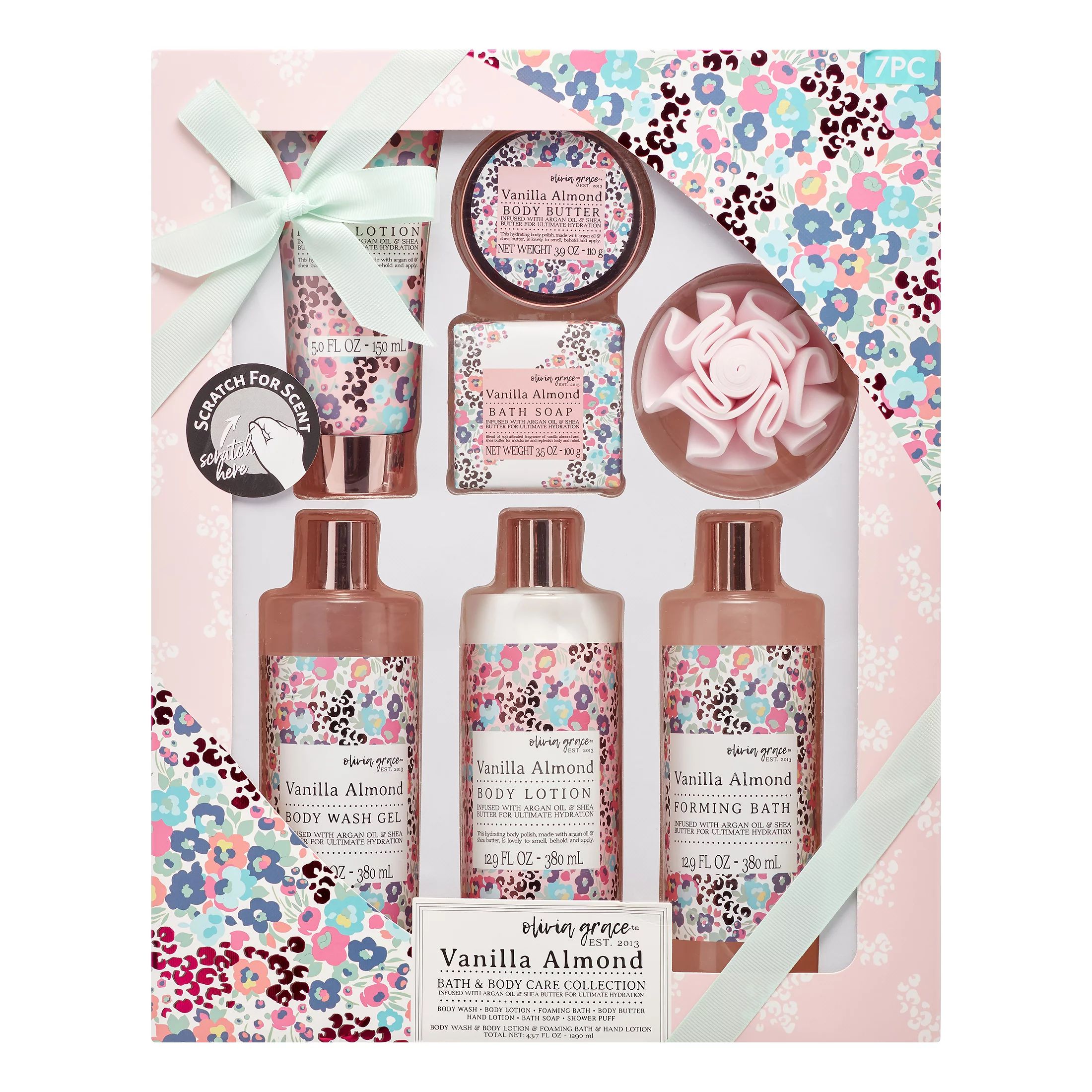 Olivia Grace Vanilla Almond Bath & Body 7pc | Walmart (US)