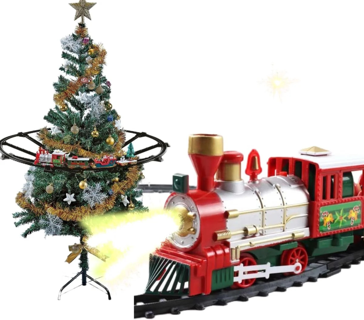 Christmas Train Set Around & Under The Tree, Floating Train Around The Xmas Tree Skirt,Elec Train... | Walmart (US)