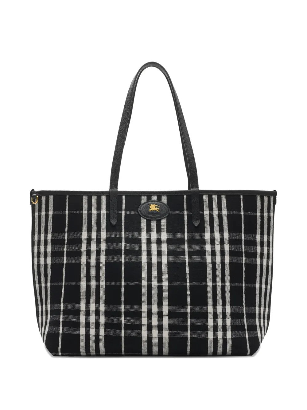Burberry Medium Bloomsbury reversible check tote bag - Black | Farfetch Global