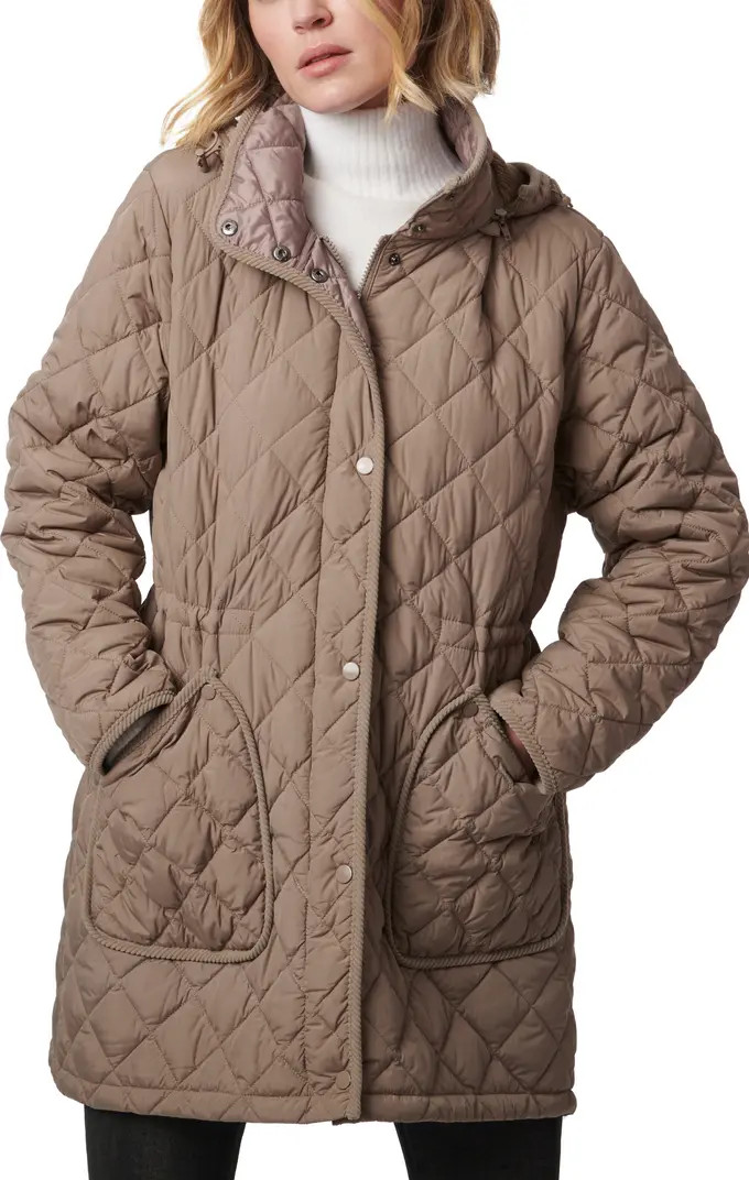 Diamond Quilted Hooded Puffer Coat | Nordstrom