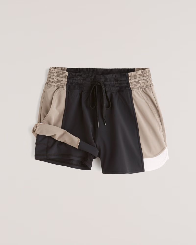 YPB motionTEK High Rise Lined Workout Short | Abercrombie & Fitch (US)