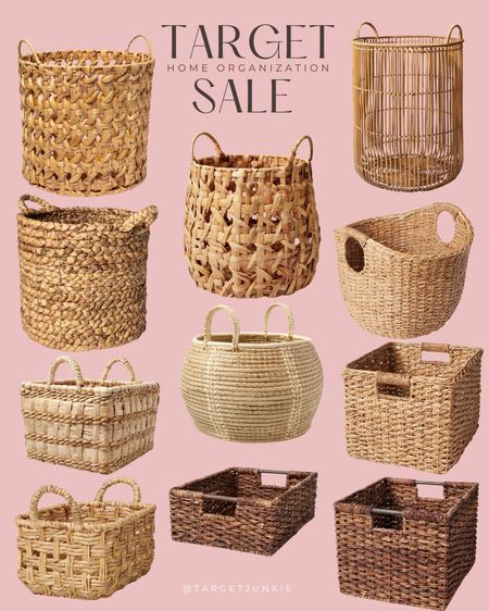 20% off storage baskets 

Target finds, Target style, Target deals, wicker baskets 

#LTKfindsunder50 #LTKsalealert