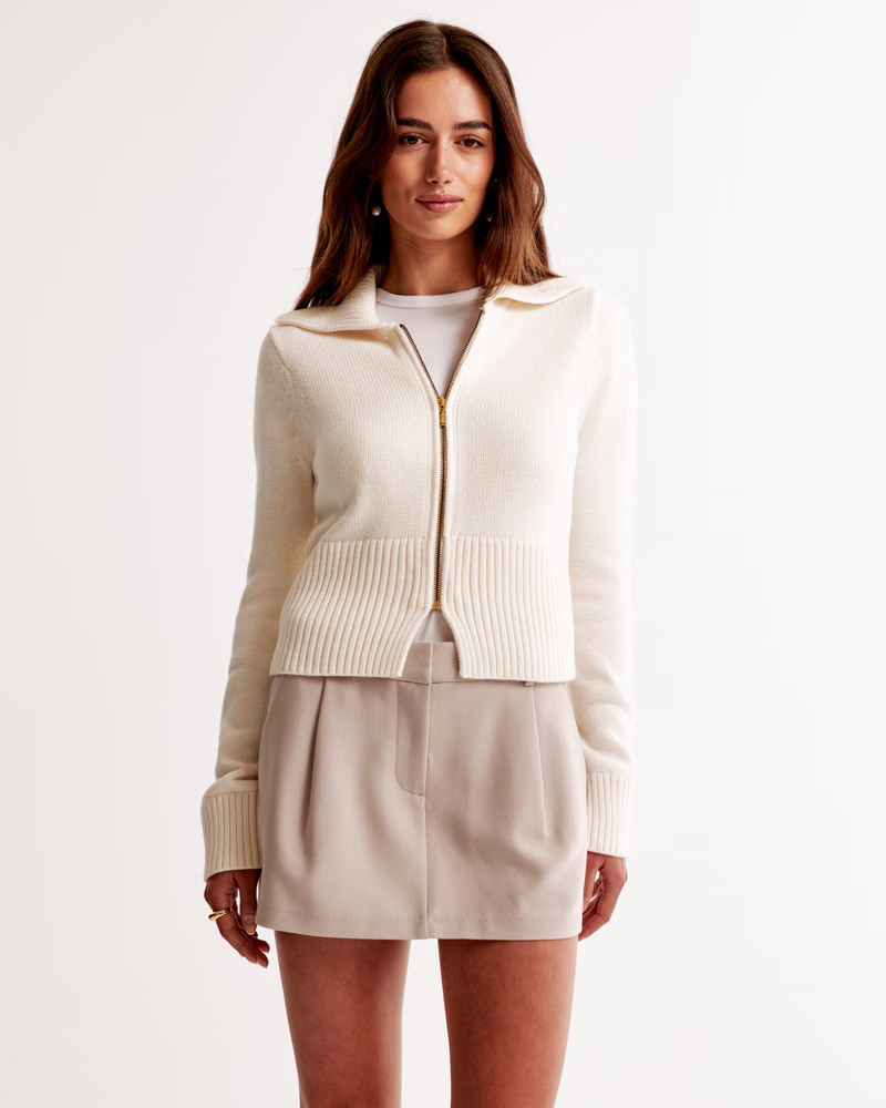 Mid Rise Pleated Mini Skort | Abercrombie & Fitch (US)