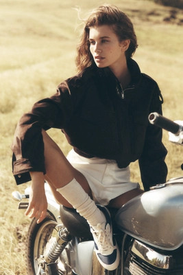 Pilcro Faux-Suede Utility Bomber Jacket | Anthropologie (US)