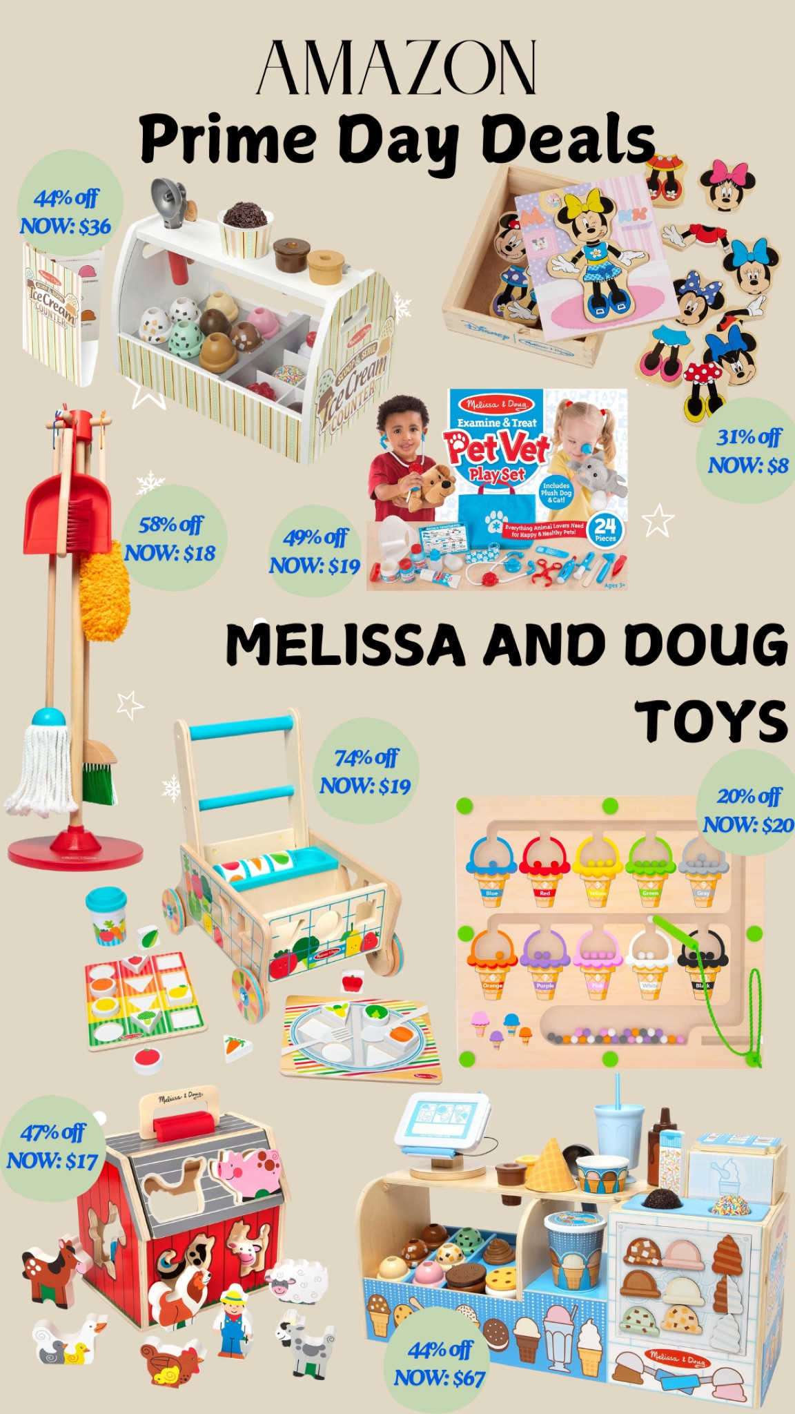 Almost all Melissa & Doug toys are marked down to amazing prices! These make exceptional toys that kids will play with for AGES!! 🙌🏻

#LTKKids #LTKGiftGuide #LTKxPrimeDay