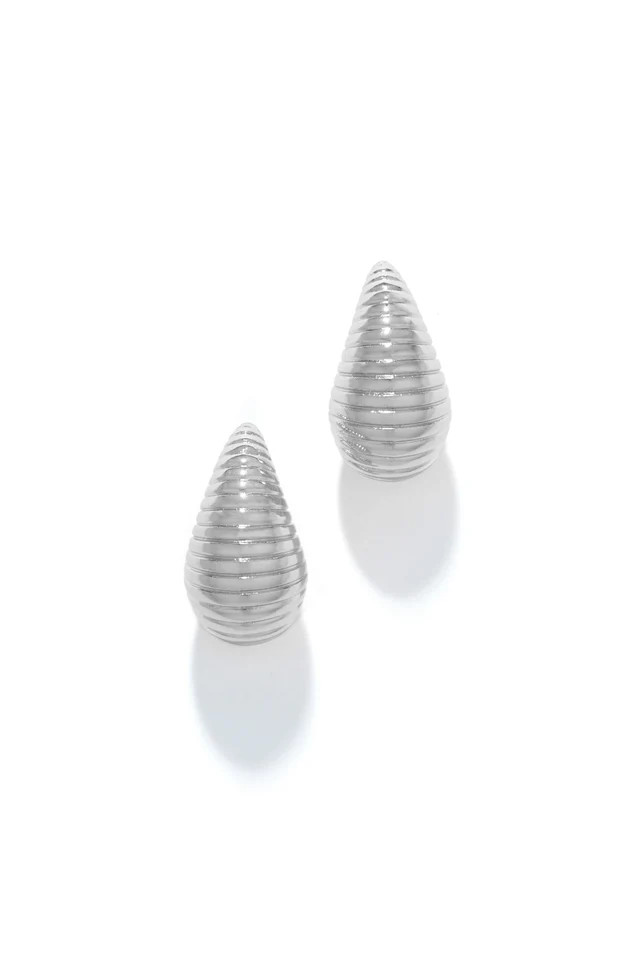 Chiara Textured Drop Earring - Gold | MISS LOLA