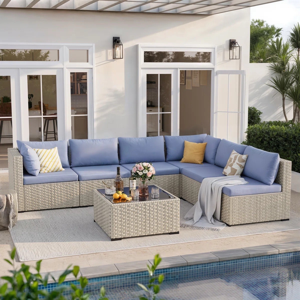 Upgrade your patio with this 7-piece conversation set. Cushioned seating and a coffee table provide comfort and functionality, ideal for al fresco dining, lounging, or hosting guests. ON SALE and under $700.

Keywords: Patio conversation set, patio furniture, outdoor patio furniture, outdoor couch set, outdoor furniture set, outdoor sectional set, home refresh, patio refresh, couch set, home sectional set, summer patio refresh 

#LTKSaleAlert #LTKHome #LTKSeasonal