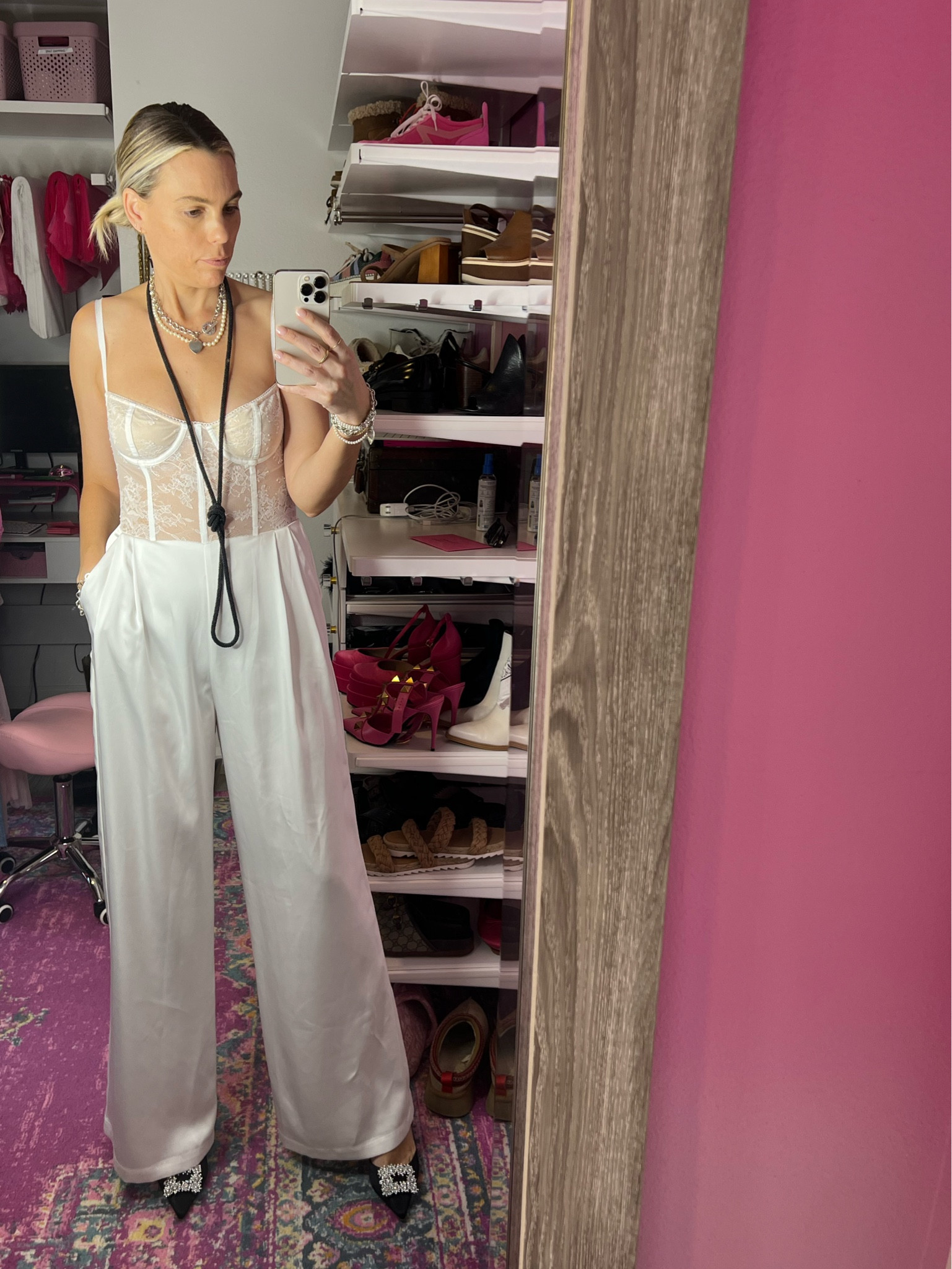 Obsessed with this winter white jumpsuit✨

#LTKsalealert #LTKstyletip #LTKworkwear