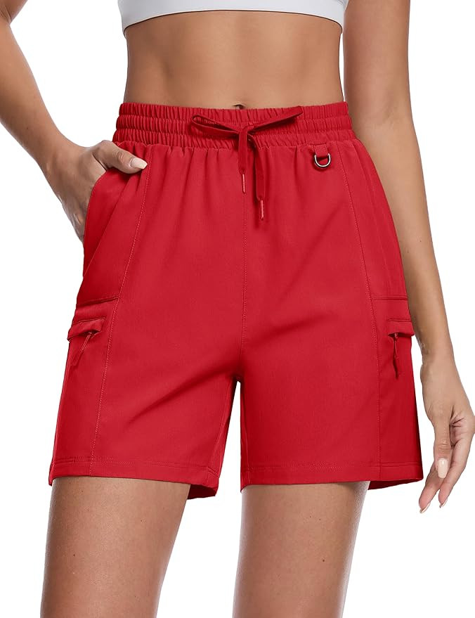 TACVASEN Women's 5" Hiking Cargo Shorts Lightweight UPF 50+ Quick Dry Athletic Shorts with Pocket... | Amazon (US)