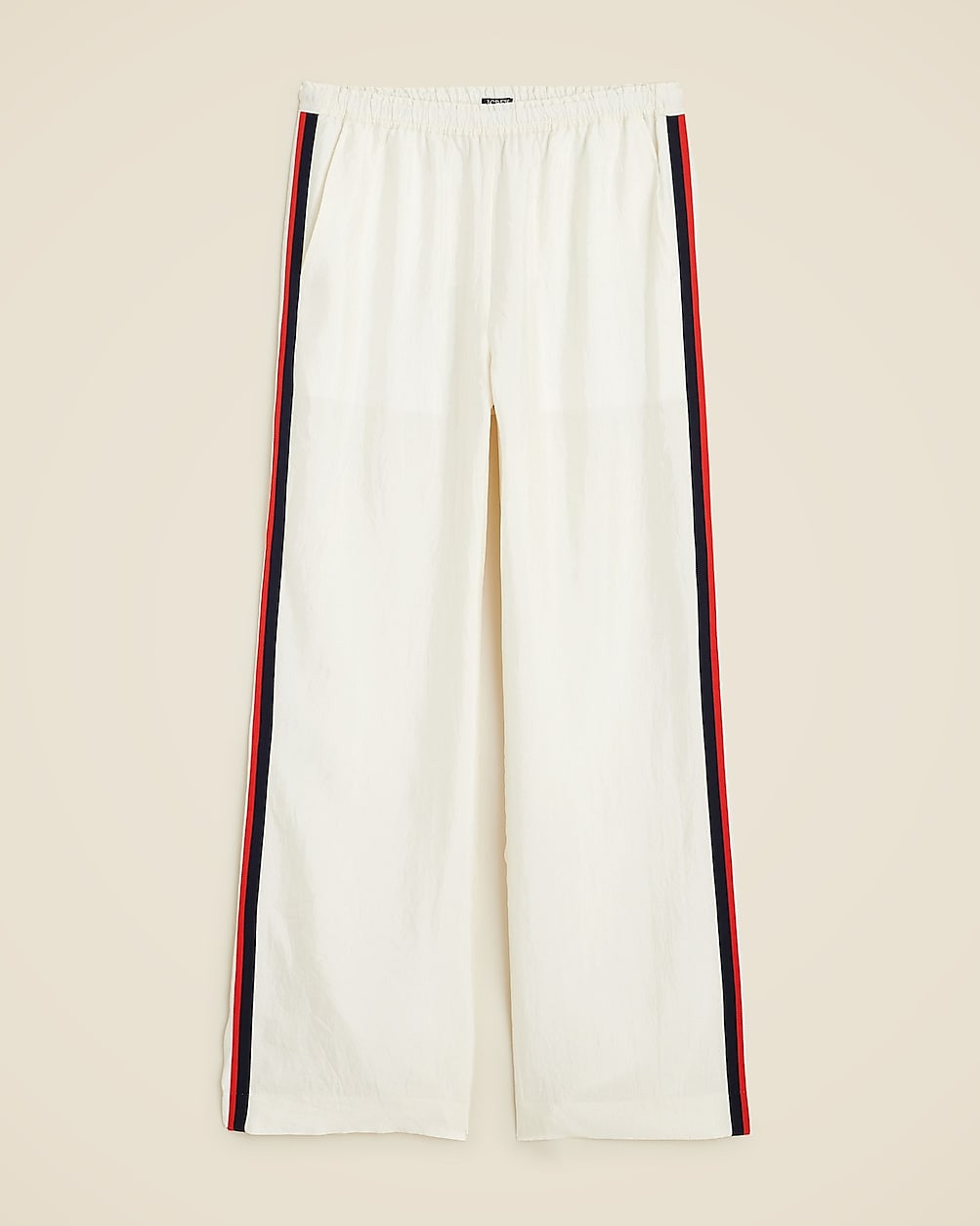 Stratus side-stripe pant in textured satin | J. Crew US