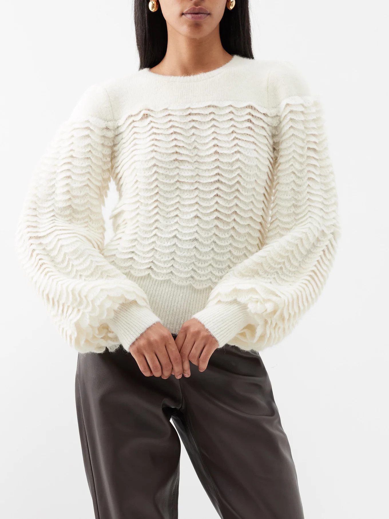 Luminosity pointelle-knit alpaca-blend sweater | Zimmermann | Matches (UK)