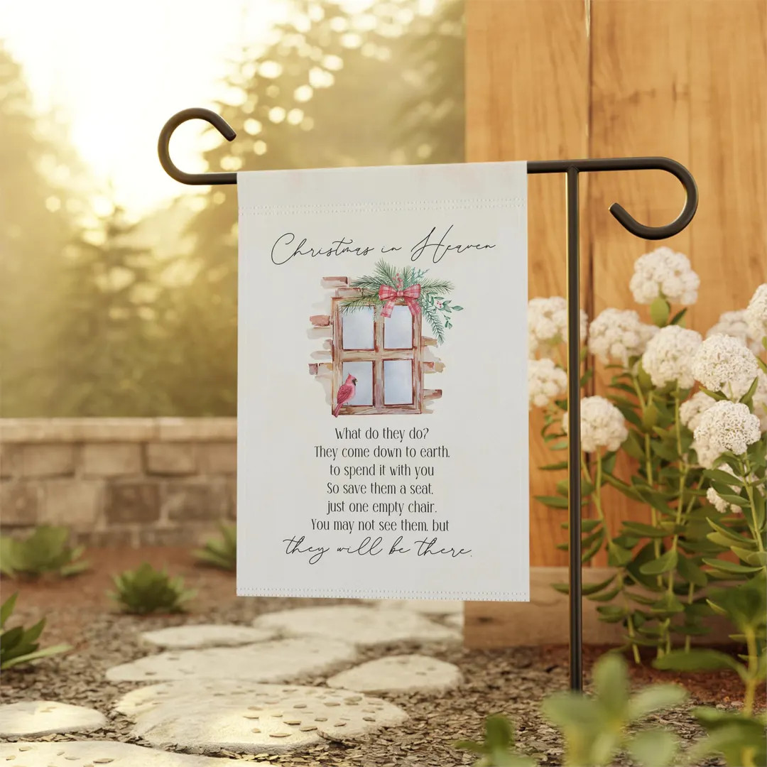 Christmas in Heaven Garden Flag, Christmas Cemetery Flag for Loved One, Angel Baby, Angel Christm... | Etsy (US)