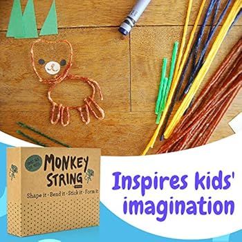 Impresa Products 500 Piece Pack of Monkey String (Jumbo Pack) - Bendable, Sticky Wax Yarn Stix, 6... | Amazon (US)