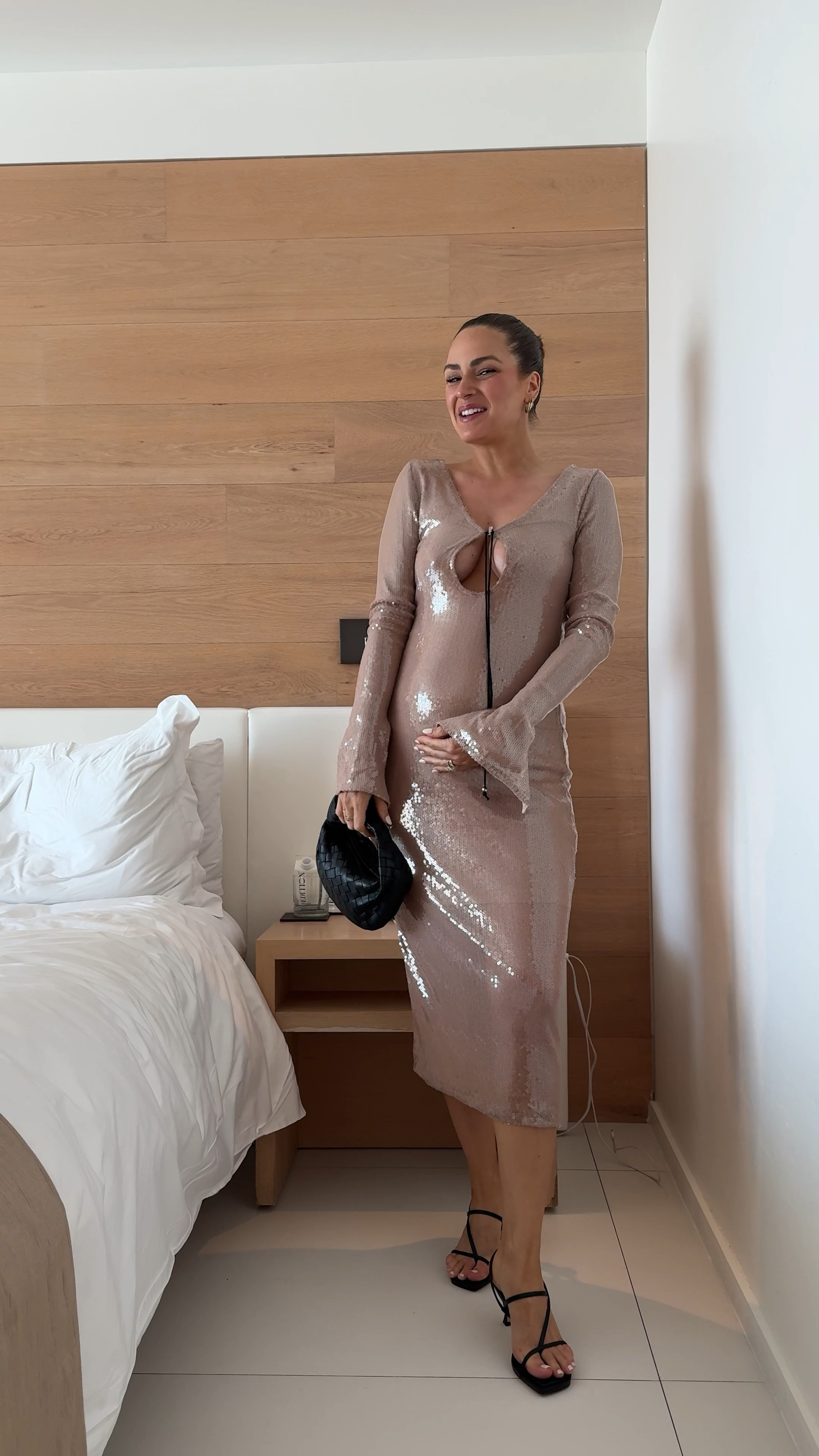 GDWM for dinner in Miami on our babymoon. This dress is a look for less for the viral Hailey Bieber one. In a size S! 

#LTKBump