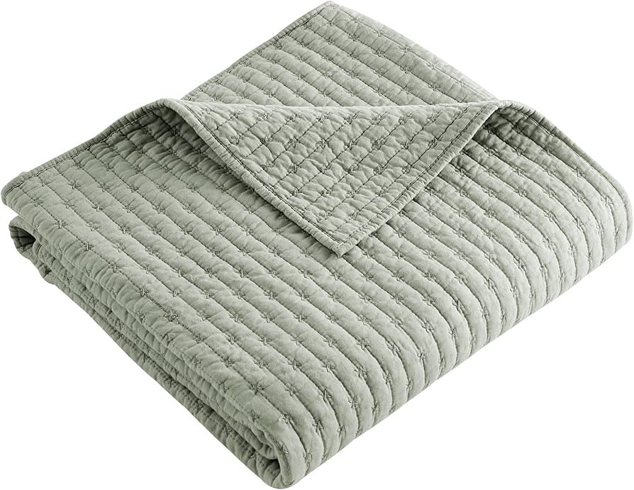 Levtex Home - Cross Stitch - Quilted Throw - 50x60in. - 100% Cotton - Reversible Pattern - Desert... | Amazon (US)