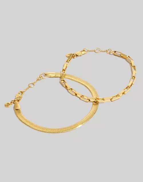 Two-Pack Chain Bracelet Set | Madewell