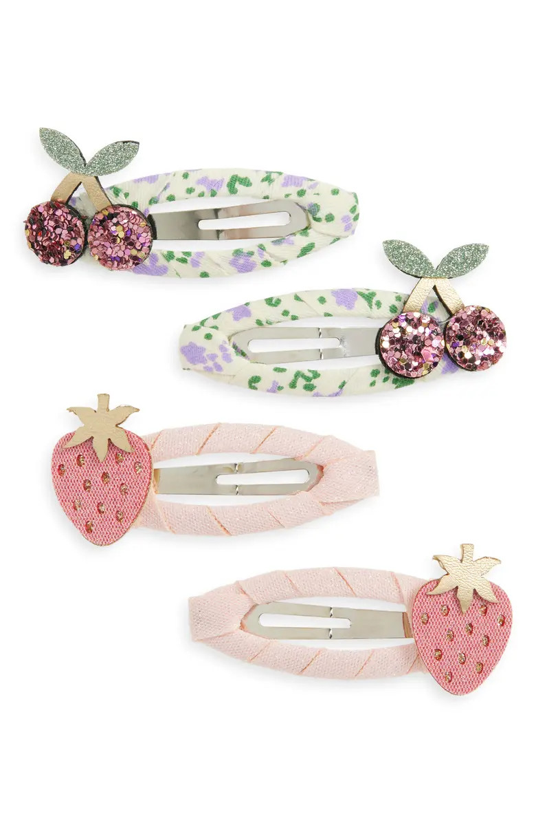 Kids' 4-Pack Summer Fruit Clic Clacs Hair Clips | Nordstrom