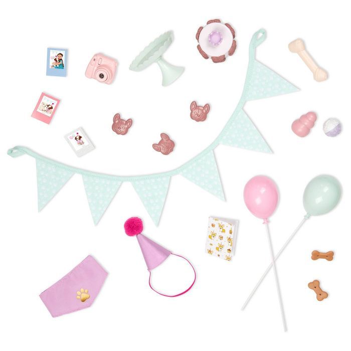 Our Generation Party Pups Pet Birthday Accessory Set for 18" Dolls | Target