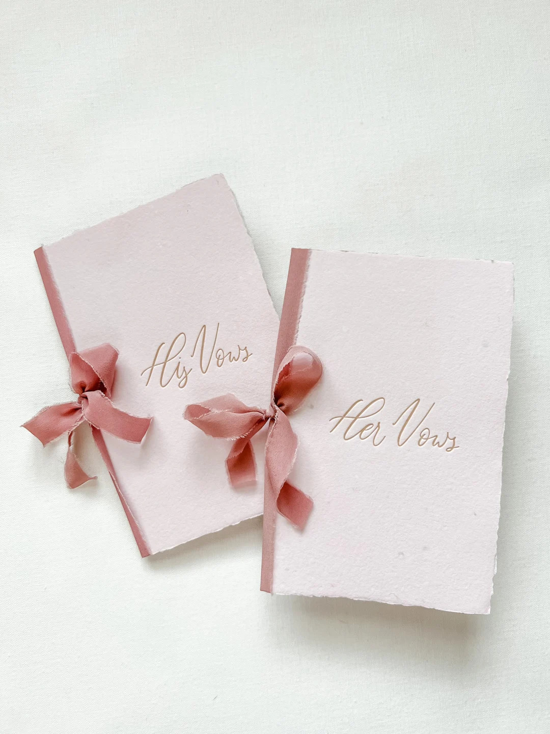 LETTERPRESSED Pair his and Hers or Single our Wedding Vow - Etsy | Etsy (US)