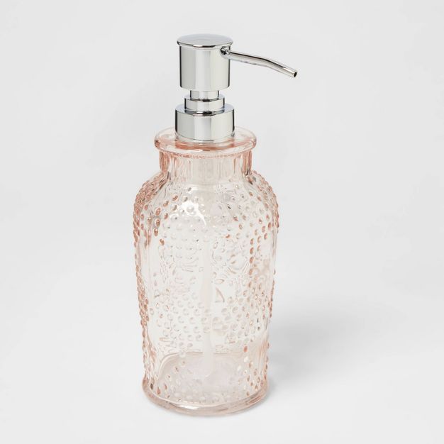 Glass Soap/Lotion Dispenser Blush - Threshold&#8482; | Target
