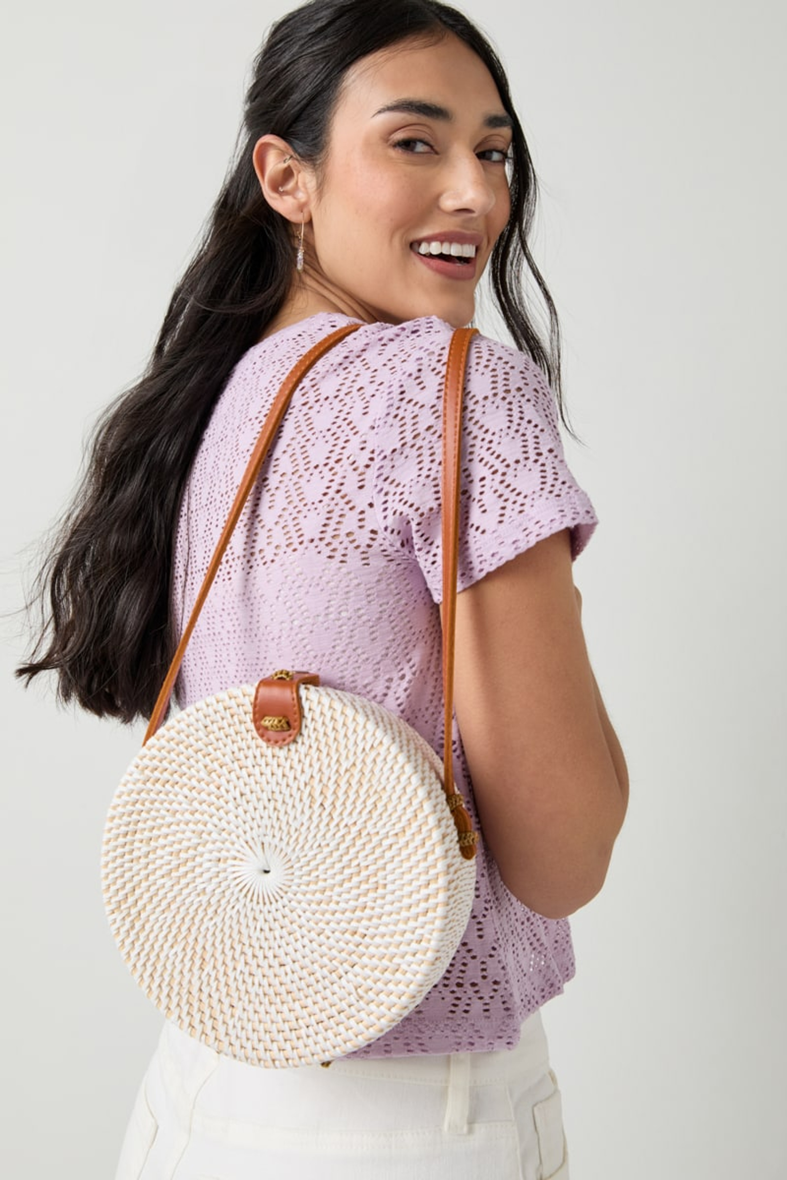 Riley Round Crossbody Handbag | Francesca's