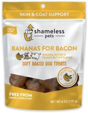 Amazon.com: Shameless Pets Bananas for Bacon Soft-Baked Biscuit, 6 OZ | Amazon (US)