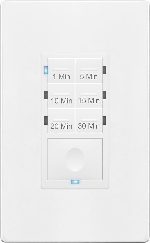 ENERLITES Countdown Timer Switch for Bathroom Fans and Lights, 1-30 Min, Neutral Wire Required, U... | Amazon (US)