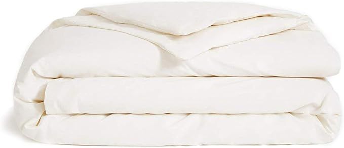Brooklinen Luxury Sateen Duvet Cover for Twin/Twin XL Size Bed, Cream (Extra-Long Corner Ties and... | Amazon (US)
