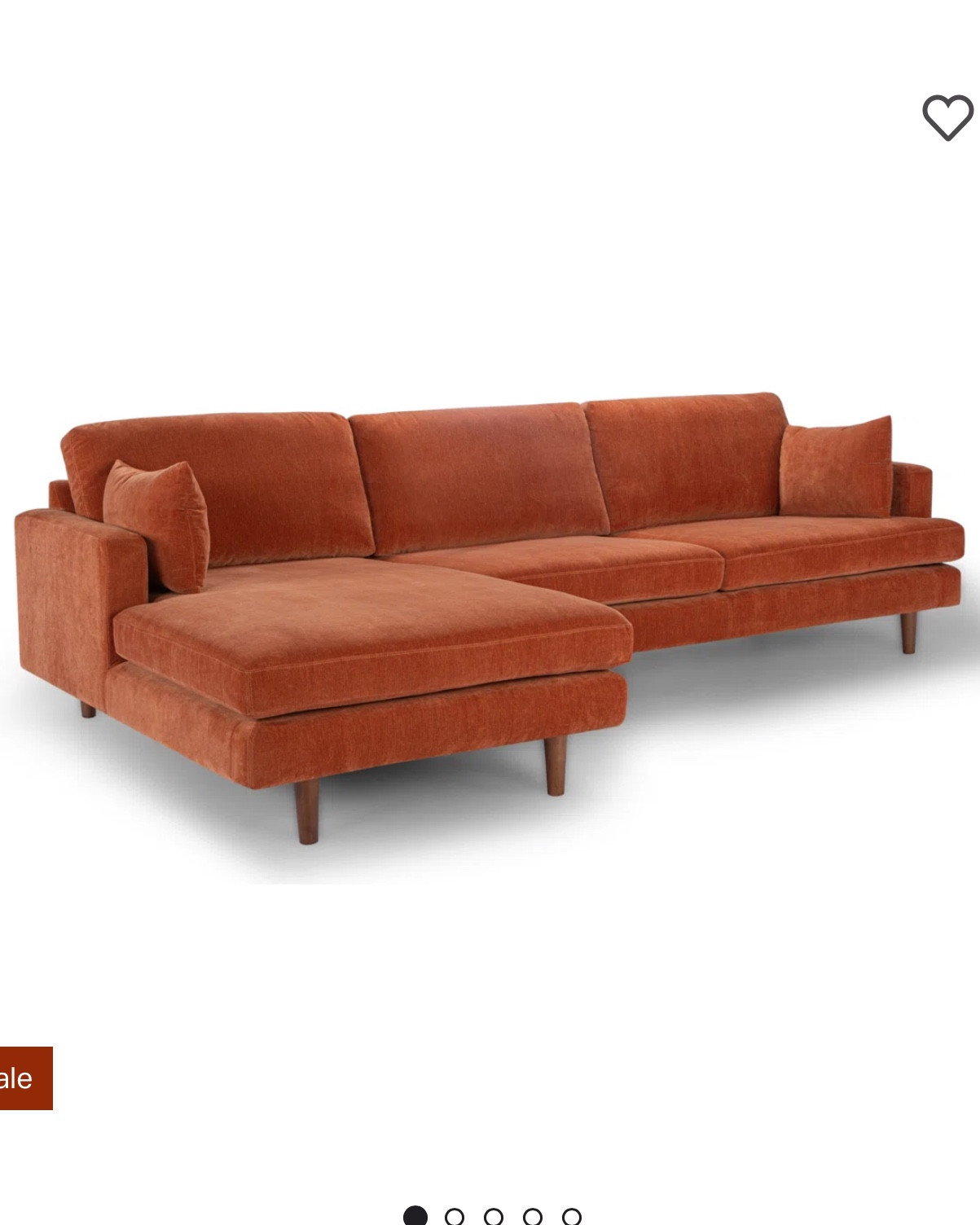 Modern upholstered L-Sectional - Orange sectional

#LTKHome #LTKSaleAlert