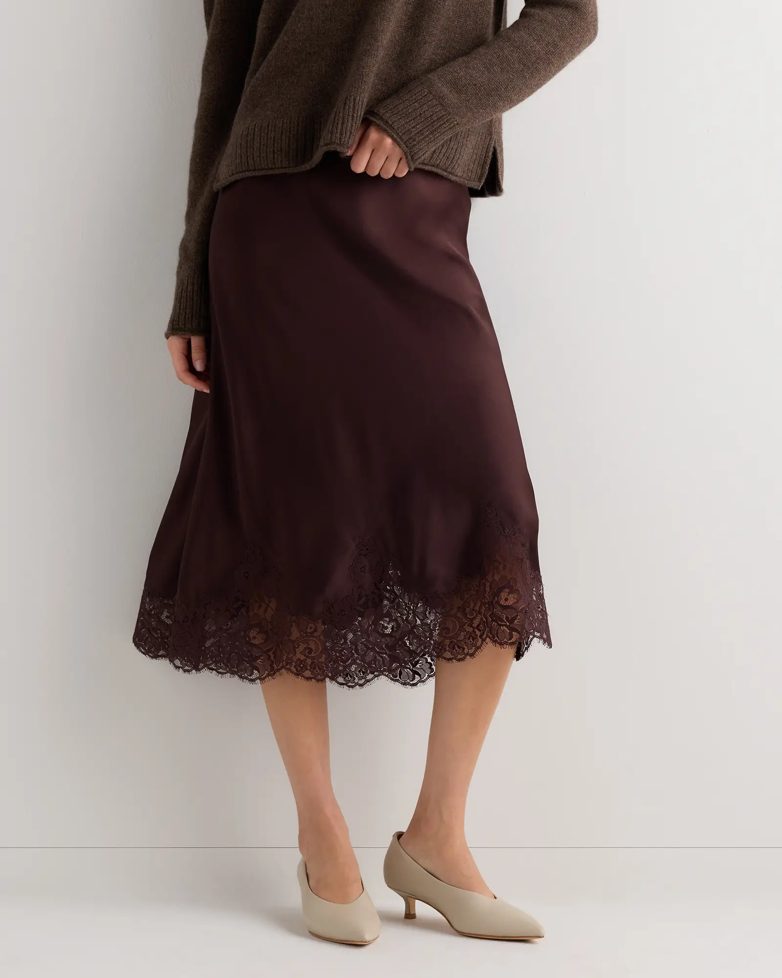 100% Washable Silk Lace Skirt | Quince