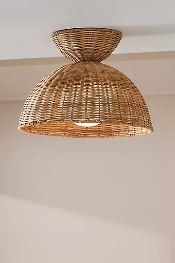 Liz Rattan Flush Mount | Anthropologie (US)