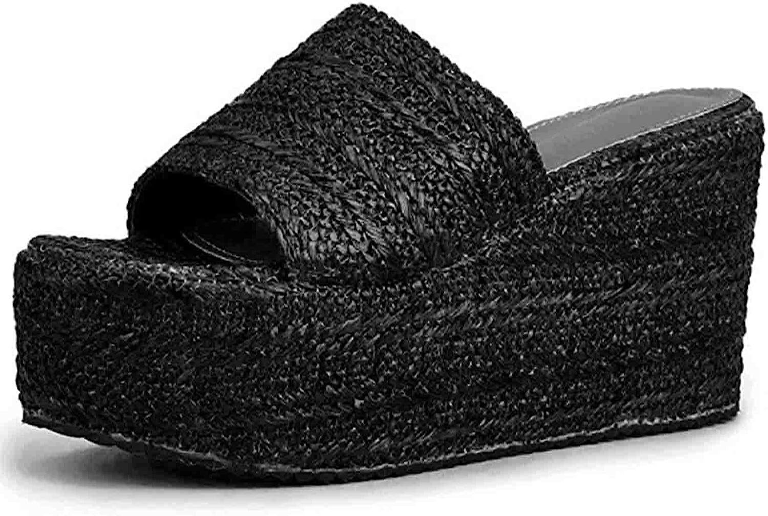 Erocalli Platform Slip on Espadrille Sandals for Women Wedges Slides Bohemia Sandals Flatform Ope... | Amazon (US)